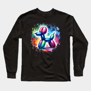 Balloon dog - colorful splash Long Sleeve T-Shirt